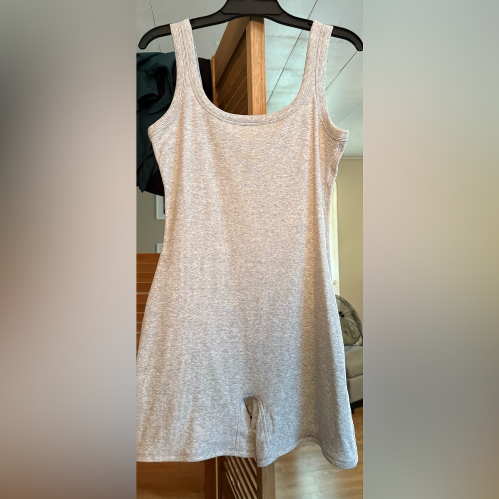 grey bodysuit